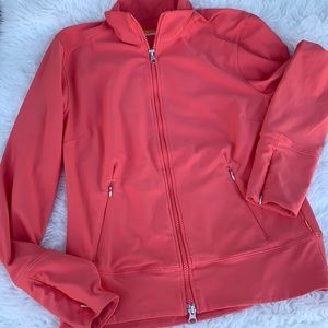 Lucy track coat coral orange peach size small compression athletic